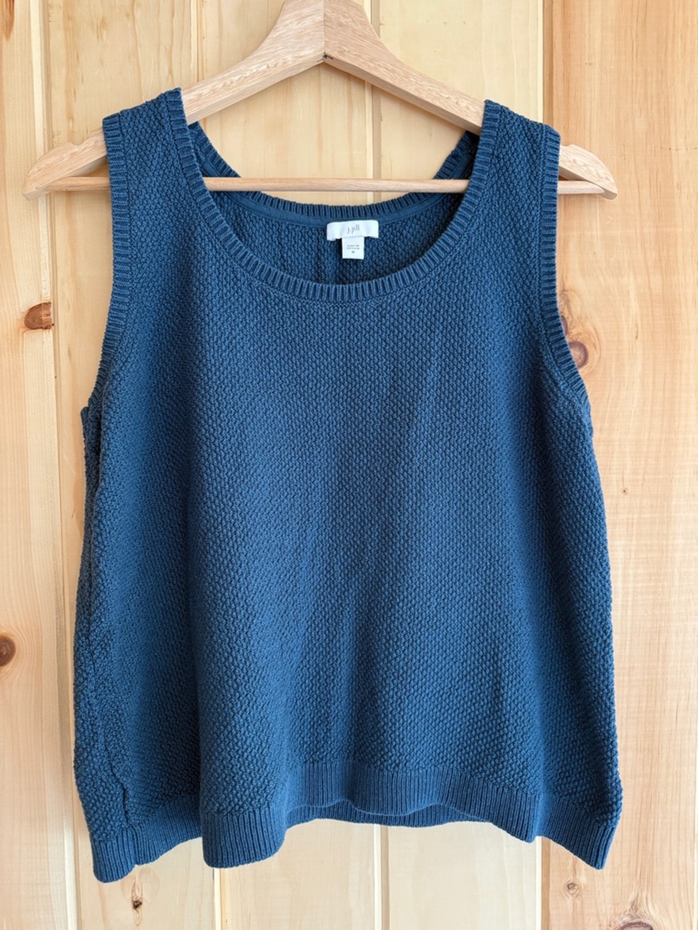 J. Jill Textured Knit Tank - Blue